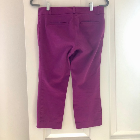Ann Taylor LOFT Magenta/Purple Capri Work Pants - Picture 2 of 5